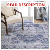 Alanya Navy/Cream 8x10 Indoor Area Rug