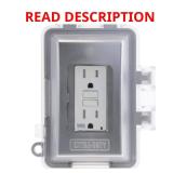 Clear 1-Gang Weatherproof Receptacle Cover
