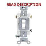 20 Amp 3-Way Commercial Toggle Switch, White