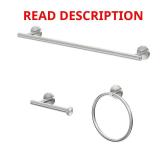 Level 3 Bath Hardware: 18" Towel Bar, Ring Ni