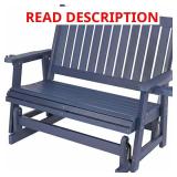 2-Person Poly Lumber Glider, Navy Blue