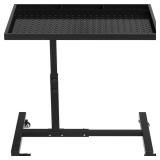 Rolling Work Table, Adjustable Height, Black