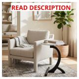 Modern White Marble Top End Table with Base
