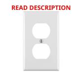1-Gang White Duplex Outlet Plate 88003-W