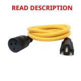 6 ft SJTW 12/3 20A 250V NEMA 6-15 Cord