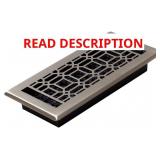 Decor Grates 4x10 Gothic Floor Vent, Nickel