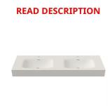 Solid Surface Vanity Top with Double Sink