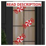 12 in Twinkling LED Peppermint Candies 3 Pack