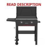 Daytona 2-Burner Propane Grill Griddle Black