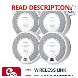 X-SENSE 10-Year Wireless Smoke & CO 4-pack