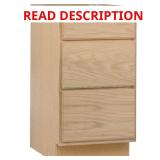 Assembled 18x34.5x24 in. Drawer Base Oak Cabinet