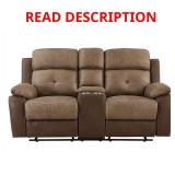 Anslee 73 in. W Brown Reclining Loveseat
