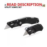 2-Pack Utility Knife Set with Carbon Fiber