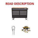 46 in. 9-Drawer Workbench & 194-Piece Tool Set