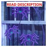 Halloween Twinkling LED Spiders - 3-Pack L3