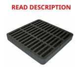 NDS 9 in. Black Square Polyolefin Drain Grate