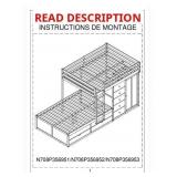 WHITE Bunk Bed With Drawers **PIECES MAY BE MISSI