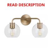 Orley 17.5" 2-Light Satin Brass Vanity Light