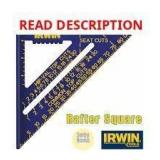 IRWIN 7" Rafter Square with Guide Book