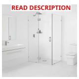 Pivot Frameless Corner Shower Enclosure, Ni