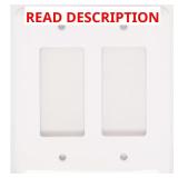 Princess 2-Gang White Decorator Rocker Plate