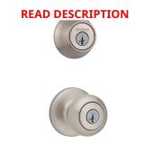 Cove Satin Nickel Door Knob & Deadbolt Combo