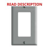 (8) Leviton Decora Gray 1-Gang Wall Plates