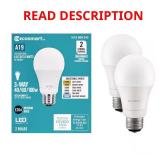 40/60/100-Watt A19 LED Bulbs, 2-Pack