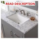 Home Decorators 37 in. Vanity Top, White
