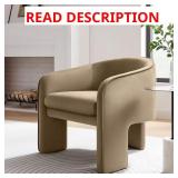 Greer Comfy Barrel Chair - Taupe Velvet