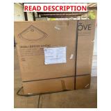 OVE Decor Breeze Corner Round Shower Pan White