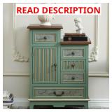 Vintage Accent Chest: 5-Drawers, Sage Green
