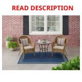Brown Outdoor Side Table with Porcelain Top