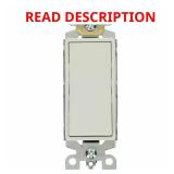 Decora 15A 3-Way Light Switch, White