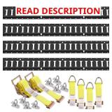 E Track Rail Kit, 5 ft, 4 Rails, 2 Straps
