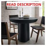 Caspian Black Wood 40" Pedestal Table