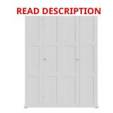 60x78.75 in White Bi-fold Door with Hardware