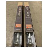 Lot of 2- Drapery Rods Brushes Nickel