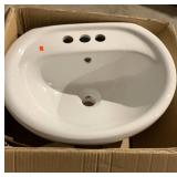 Barclay White Porcelain Basin