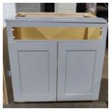 Grey double door cabinet