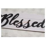 "Blessed" Wood Decor Sign
