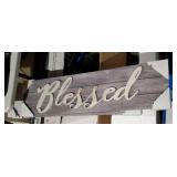 "Blessed" Wood Decor sign