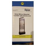Alpine Silver Mirror Waterfall Fountain
