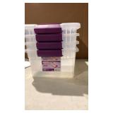 Lot Of 4 15 Quart Clear View Storage Containers