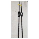 44 In Matte Black Wrought Iron Posts (2)