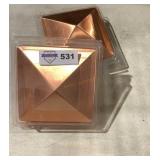 4x4 Copper Pyramid Post Cap Lot Of 2