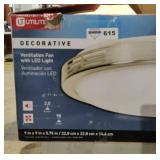 Ultilitech Ventilation Fan W/led Light