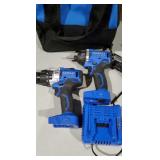 Kobalt Drill And Impact Wrench Set, In Case, With