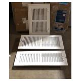 Lot - Multiple Size Air Return Grills White: