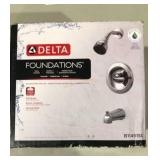 Delta Foundations Tub & Shower Set: Chrome